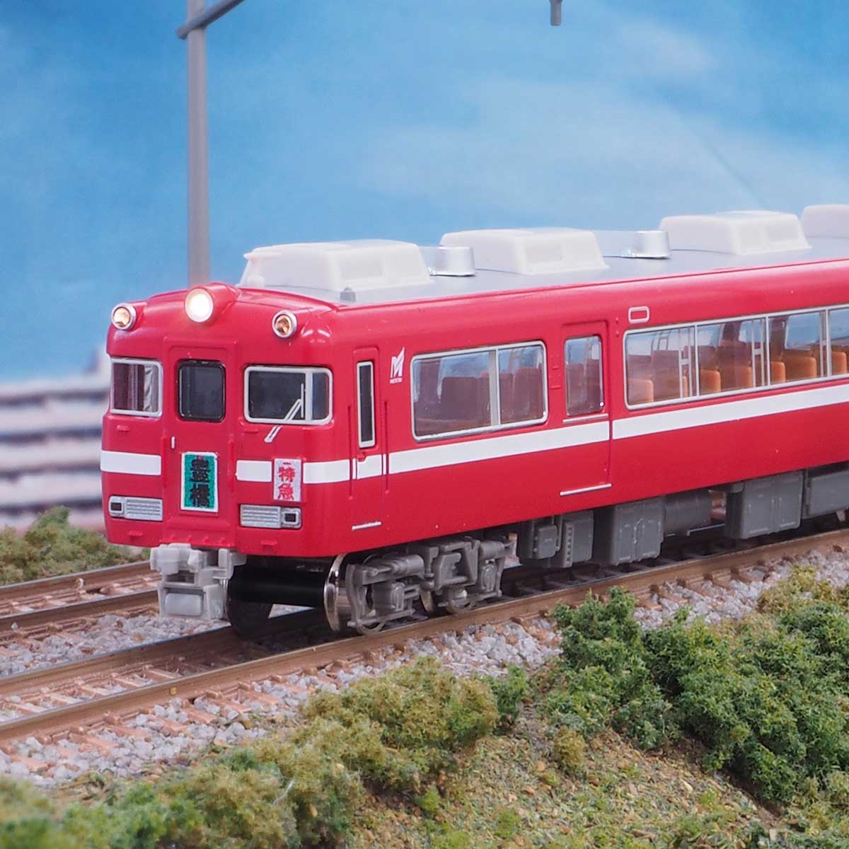 ＜30352＞名鉄7700系白帯車（妻面窓無し）基本2両編成セット（動力付き）｜Nゲージ車両（完成品モデル）｜Nゲージ鉄道模型のグリーンマックス